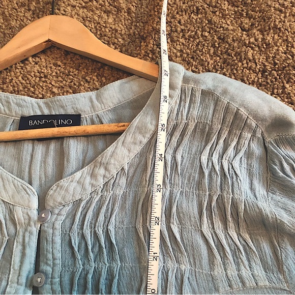 Bandolino Lagenlook Blue Tunic Blouse - Picture 6 of 7